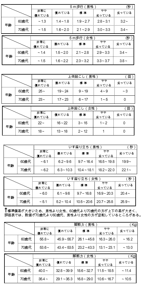 横断的評価表	