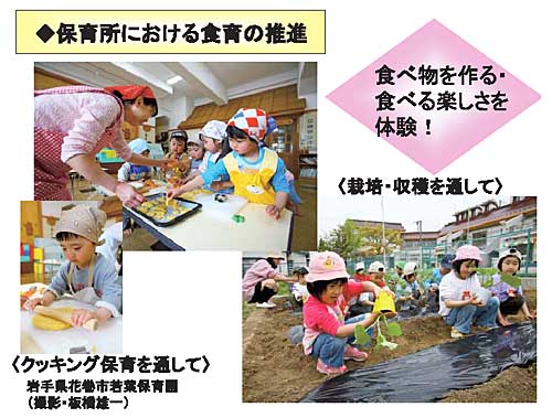保育所における食育の推進